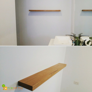 Bathroom Blackbutt floating shelf