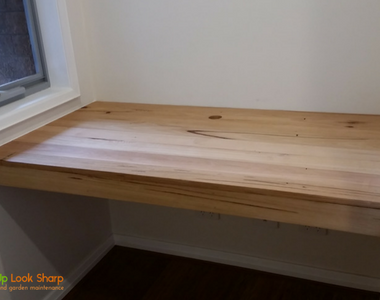 A small Recycled Messmate floating desk in Ocean Grove