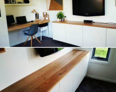 Recycled Messmate Timber top for a house in Geelong West