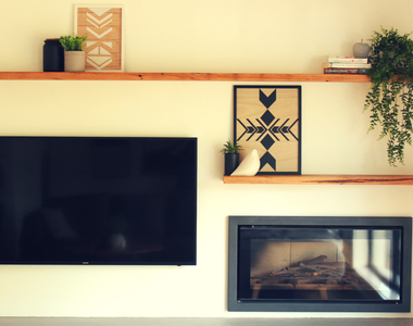 Recycled Messmate Living Room Floating Shelves